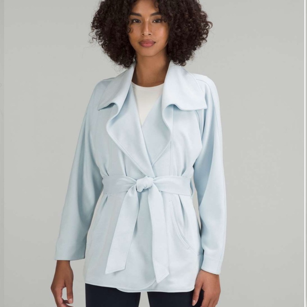 lululemon athletica Powder Blue Belted Wrap Jacket